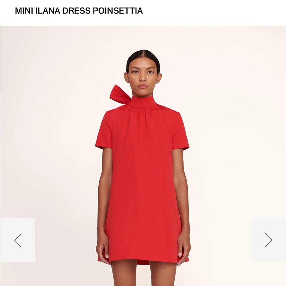 Staud Mini Ilana Dress Poinsettia Red Size Large